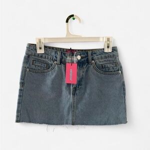 Edikted Blue Gray Mini Skirt Casual Night Out